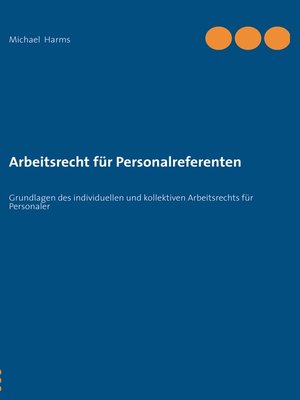 cover image of Arbeitsrecht für Personalreferenten